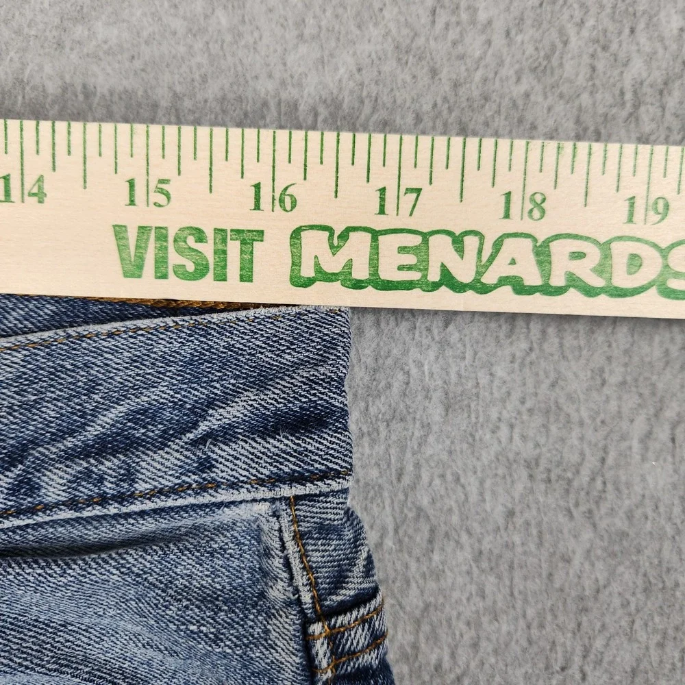 Faded Glory Jeans Mens 32x32 Blue Denim Whiskering Cotton Casual Straight Fit